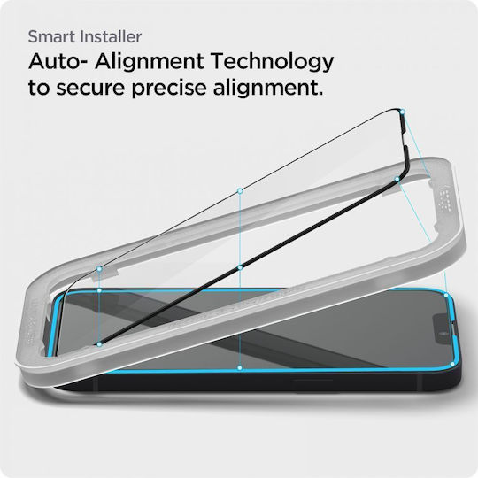Spigen Glas.tr Slim Alignmaster 0.3mm Full Face Tempered Glass 2τμχ Μαύρο (iPhone 14 Pro)