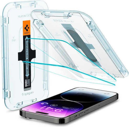 Spigen EZ FIT GLAS.tR Full Face Tempered Glass 2pcs (iPhone 14 Pro)