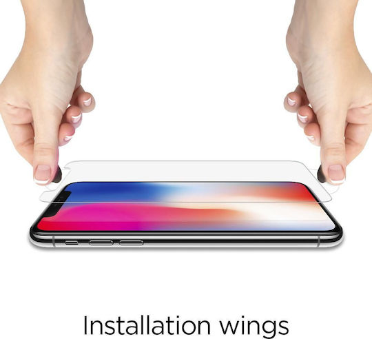 Spigen GLAS.tR Slim 2.5D Full Face Tempered Glass Μαύρο (iPhone 14 Pro)