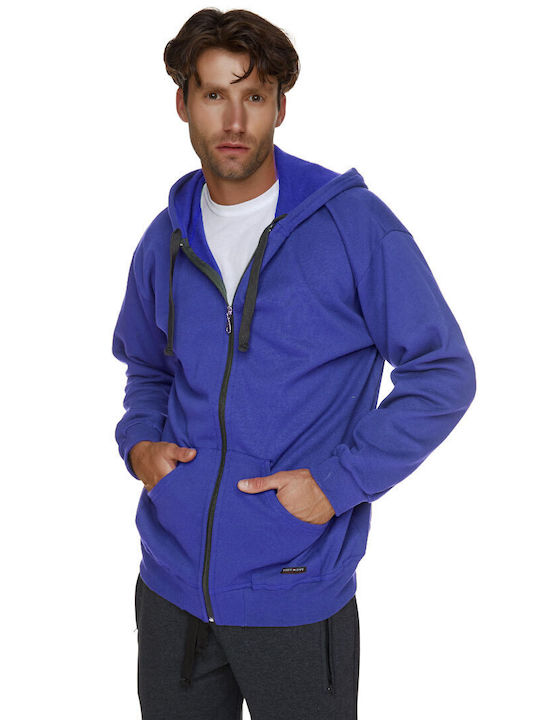 Bodymove Men's Sweatshirt Jacket with Hood and Pockets RWA