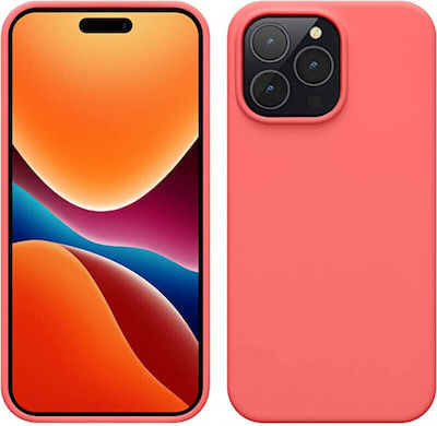 KWmobile Umschlag Rückseite Silikon Neon Coral (iPhone 14 Pro Max) 59074.103