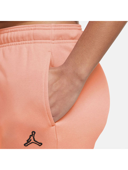 Essentials Παντελόνι Φόρμας με Λάστιχο Fleece Coral
