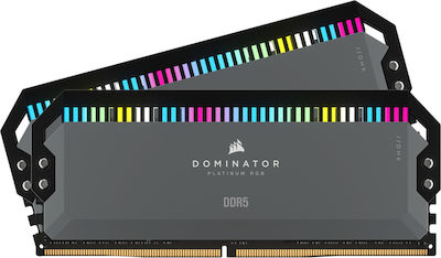 Corsair Dominator Platinum RGB 32GB DDR5 RAM με 2 Modules (2x16GB) και Ταχύτητα 5600 για Desktop