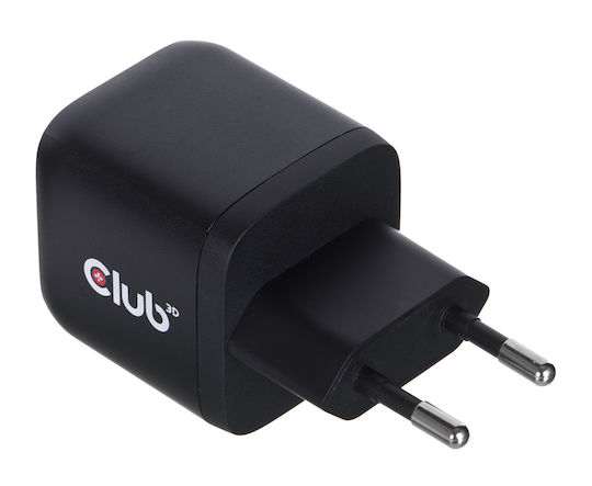 Club3D Φορτιστής Χωρίς Καλώδιο GaN με 2 Θύρες USB-C 45W Power Delivery Μαύρος (PPS)