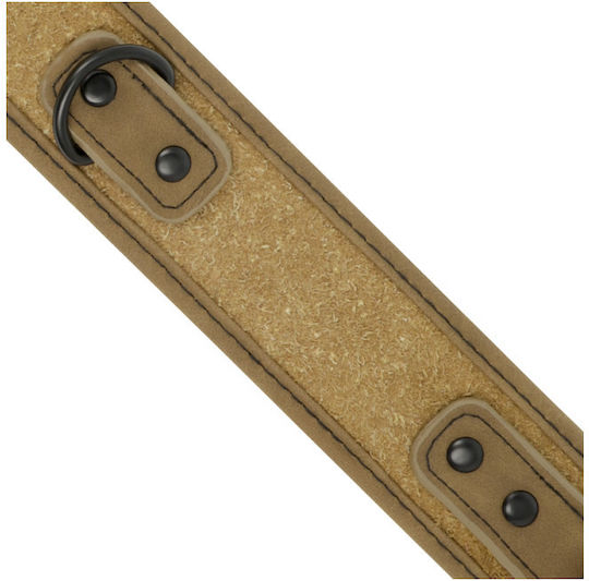 Fetish Submissive Collar With Leash Halsband in Braun Farbe