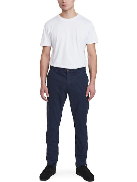 Trousers Chino Elastic Navy Blue