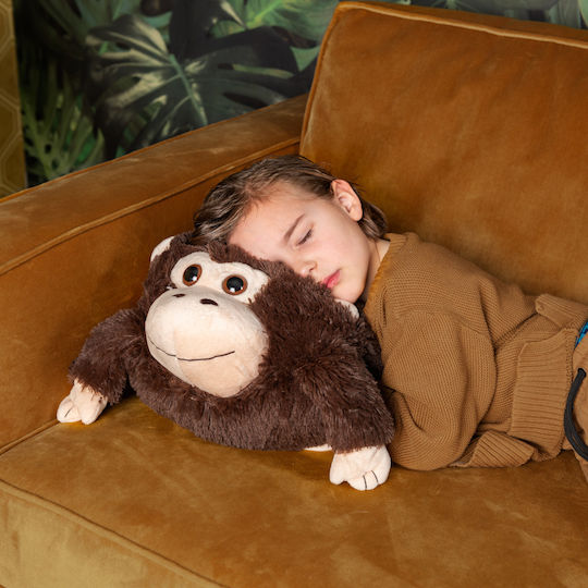 Noxxiez Kids Decorative Pillow Gorilla Brown 35x35cm