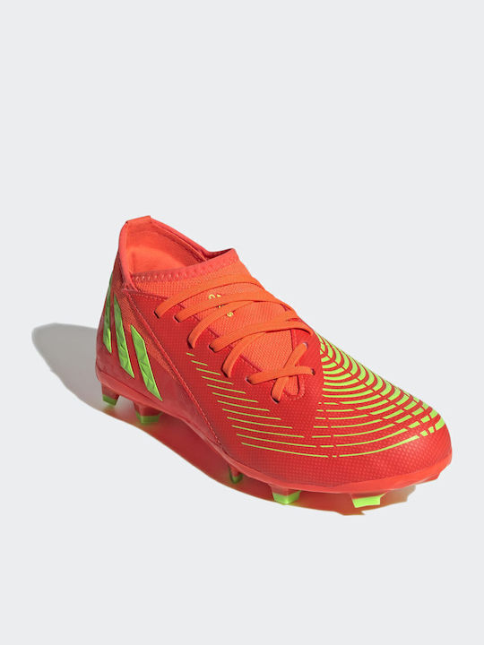 Predator Edge 3 Kids Molded Soccer Shoes Solar Red / Solar Green / Core Black