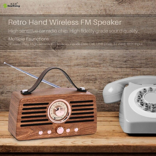 Newrixing NR-4013 Bluetooth-Lautsprecher 10W mit Radio Braun