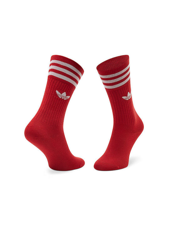Adidas Solid Crew Αθλητικές Κάλτσες Πολύχρωμες 3 Ζεύγη