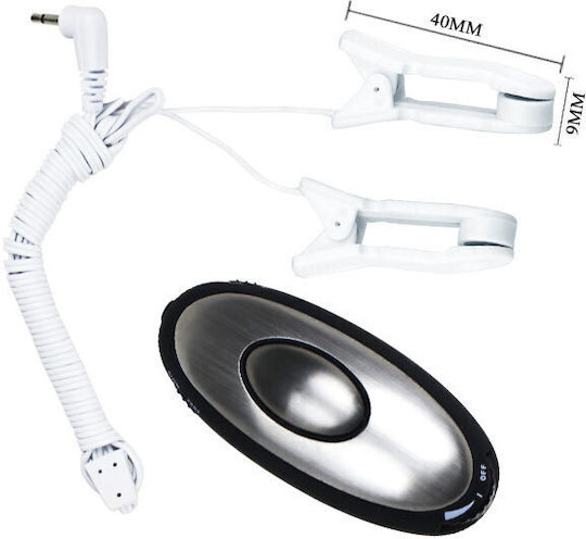 Rimba Electro Sex Kit With Massager & 2 Nipple Clips für Elektrostimulation in Lila Farbe