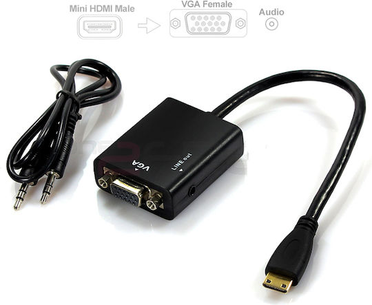 Converter HDMI male to 3.5mm / VGA female 1pcs (CAB-H1302)