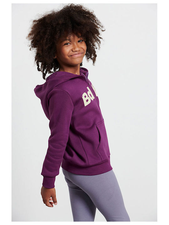 BodyTalk Girls Hooded Sweatshirt with Zipper Purple