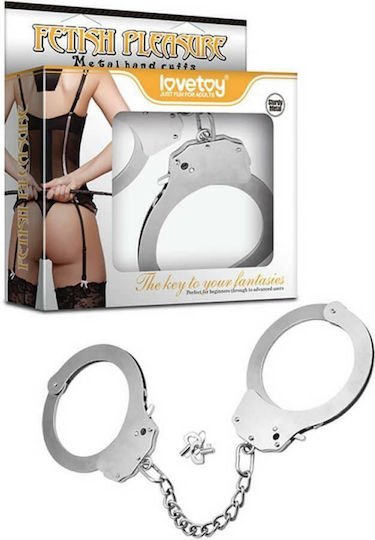 Lovetoy Fetish Pleasure Metal Hand Cuffs Handcuffs in Silver Color