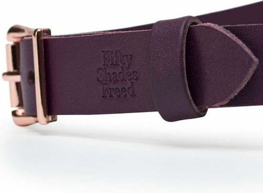 Fifty Shades of Grey Freed Cherished Collection Leather Blindfold BDSM Mask in Gray Color