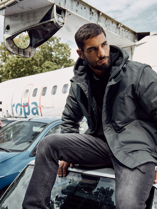 Winter Jacket Windproof Gray