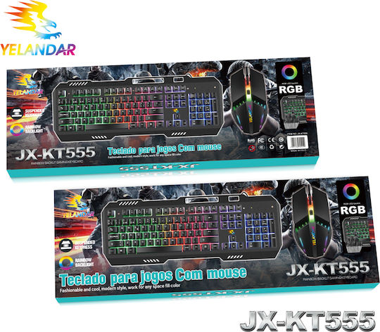 Yelandar Yelandar Tastatură De Gaming Cu Iluminare RGB Limba Tastaturii Engleză SUA