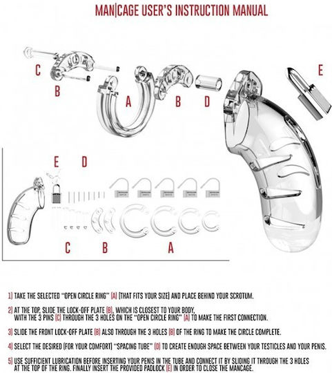 Shots Mancage Model 03 Chastity Клетка за Пенис в Прозрачен Цвят