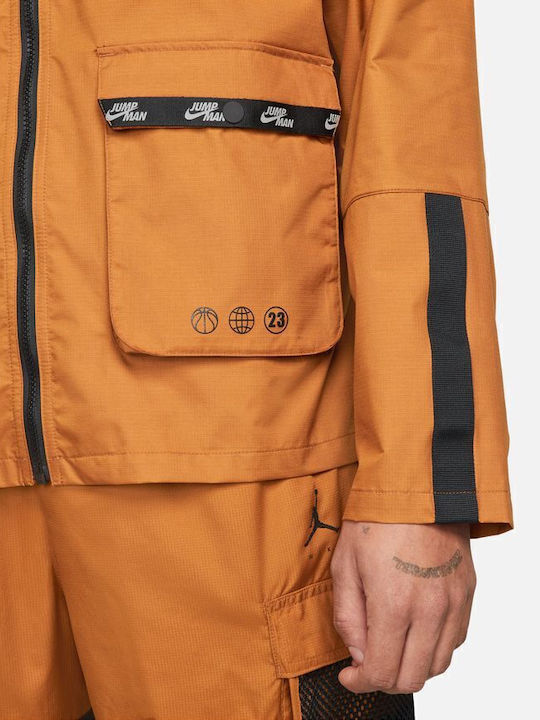 Jumpman Statement Χειμωνιάτικο Μπουφάν Αντιανεμικό Πορτοκαλί