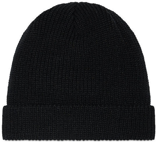 Full Stone Beanie Beanie with Rib Knit in Black color