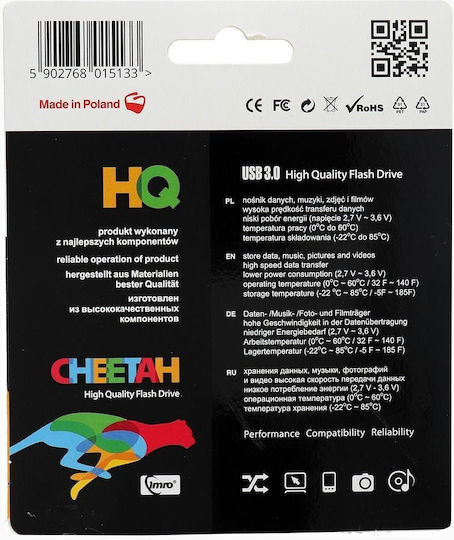 IMRO Cheetah 16GB USB 3.0 Stick Μπλε