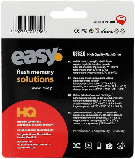 IMRO Easy 8GB USB 2.0 Stick Μαύρο