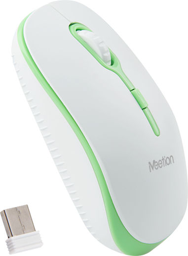 Meetion MT-R547 Wireless Ergonomic Mouse White/Green