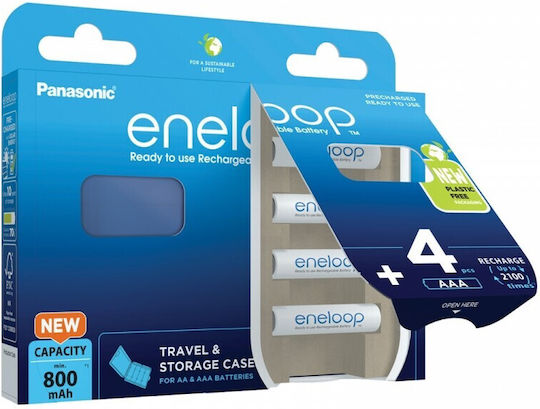 Panasonic Eneloop Επαναφορτιζόμενες Μπαταρίες AAA Ni-MH 800mAh 8τμχ