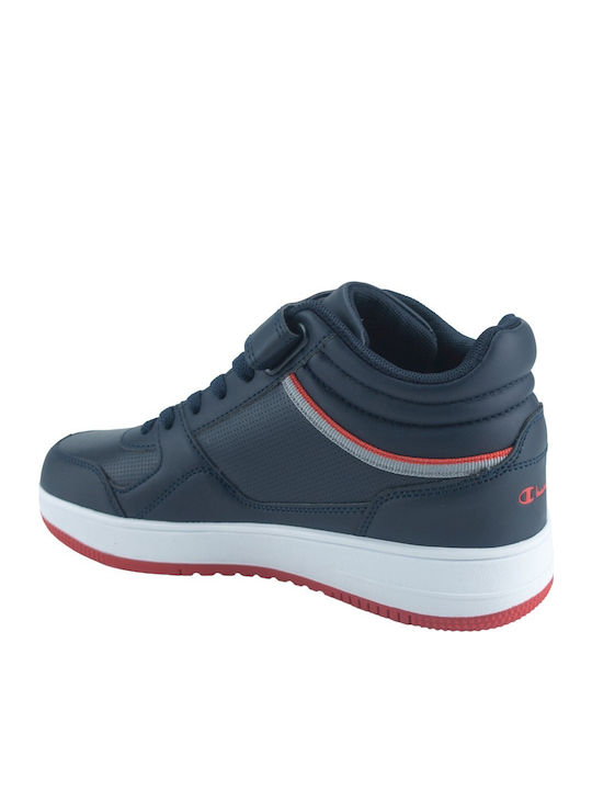 Rebound Vintage Kids Sports Shoes Basketball with Hoop & Loop Closure Blue