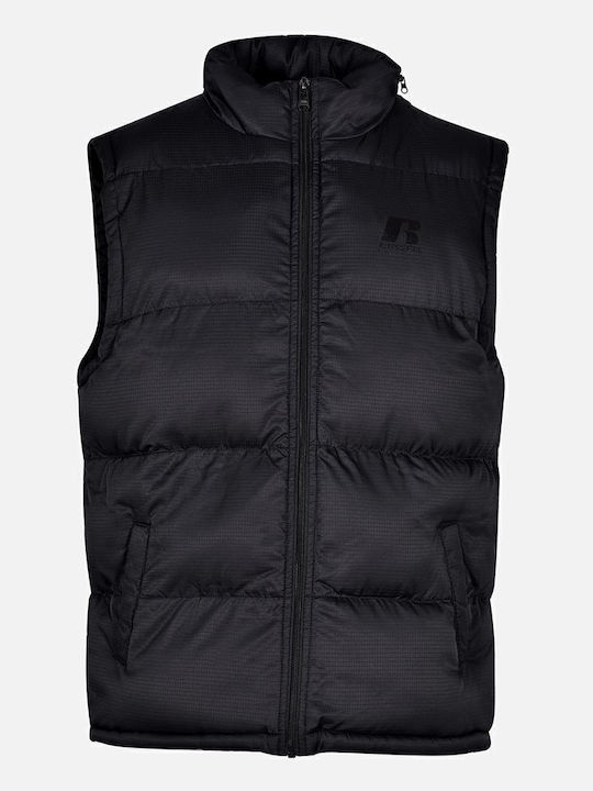 Ärmellos Jacke Puffer Schwarz