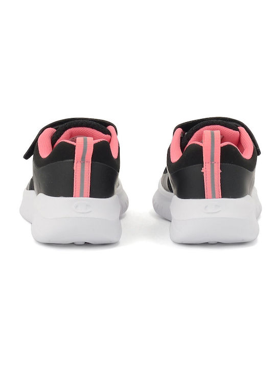 Softy Evolve Kids Sports Shoes Running with Hoop & Loop Closure Black