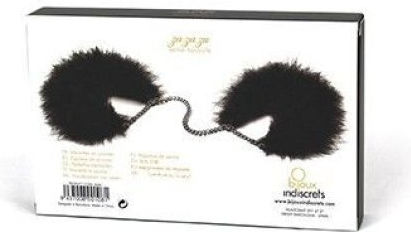 Bijoux Indiscrets Za Za Zu Feather Handcuffs Handcuffs in Black Color