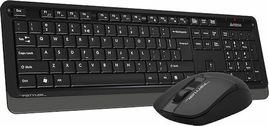 A4Tech Fstyler Combo FG1012S Ασύρματο Σετ Πληκτρολόγιο & Ποντίκι Ελληνικό