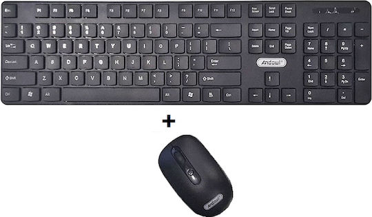 Andowl Q-5003 Fără fir Set tastatură și mouse Engleză US