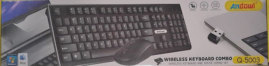 Andowl Q-5003 Fără fir Set tastatură și mouse Engleză US