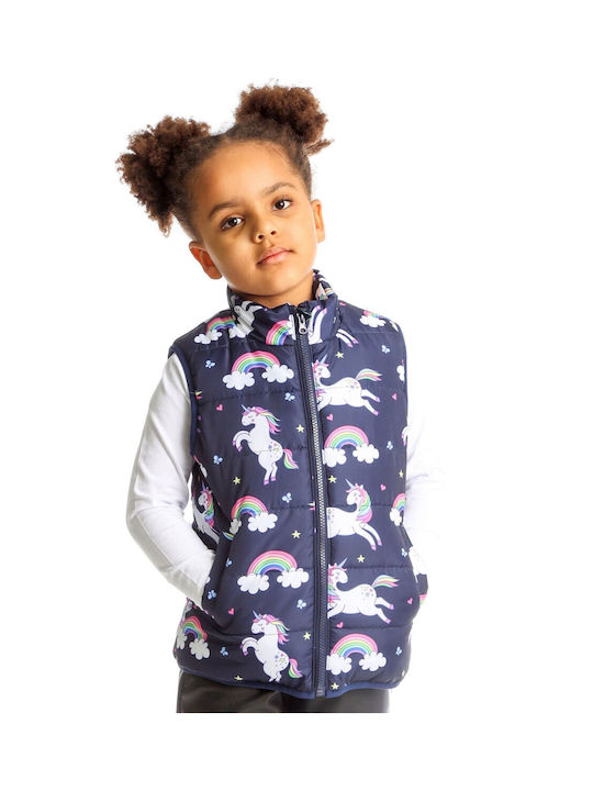 Joyce Kids Casual Jacket Sleeveless short Blue