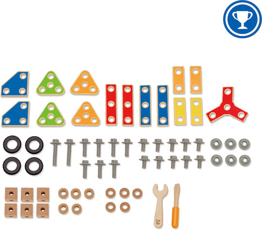 Hape Jucărie de Construcție din Lemn Master Builder Set pentru Copii 3+ ani+ Ani
