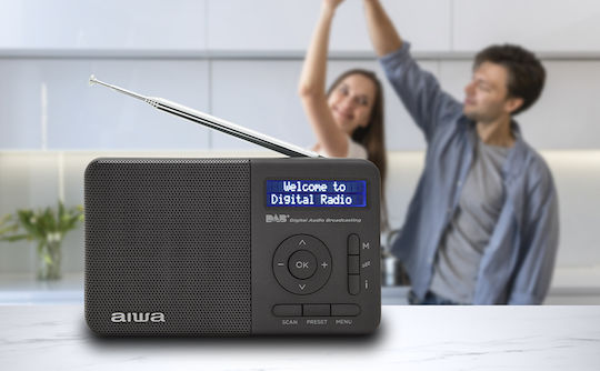 Aiwa RD-40DAB/BK Φορητό Ραδιόφωνο Επαναφορτιζόμενο DAB+ Μαύρο