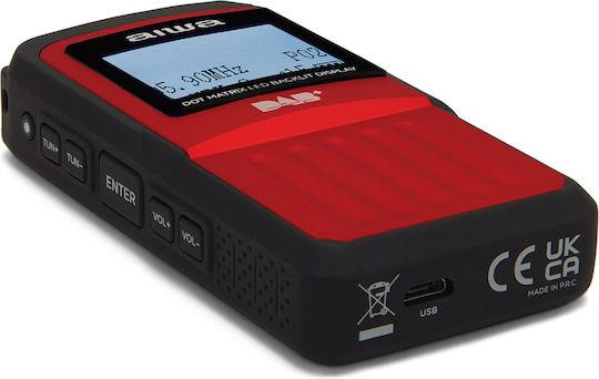 Aiwa RD-20DAB/RD Ραδιοφωνάκι Επαναφορτιζόμενο DAB+ Κόκκινο