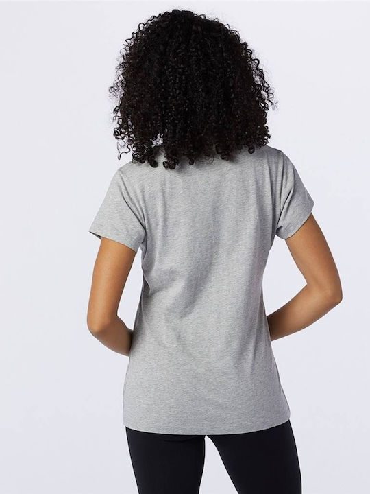 New Balance Γυναικείο Αθλητικό T-shirt Γκρι