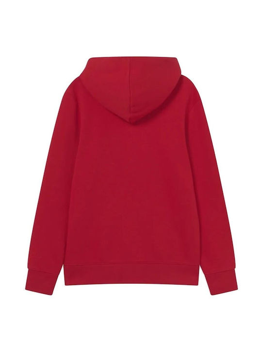 Jordan Kids Fleece Sweatshirt with Hood and Pocket Red Essentials