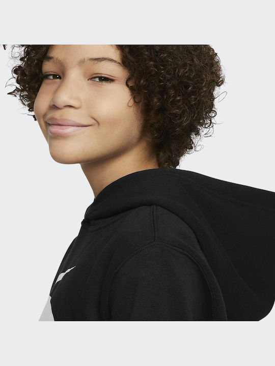 Παιδικό Φούτερ με Κουκούλα και Τσέπες Μαύρο SPORTSWEAR