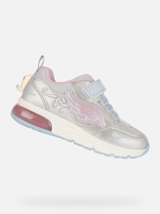 J Spaceclub Kinder Sneakers Anatomisch mit Klettverschluss & Lichtern Weiß