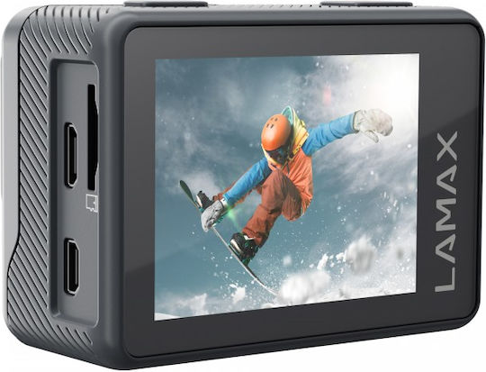 Lamax X7.2 128GB Екшън камера 4K Ultra HD Водоустойчива (с Калъф) с Екран 2" и Wi-Fi Черна