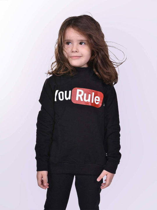 Joyce Kids Sweatshirt with Hood Black