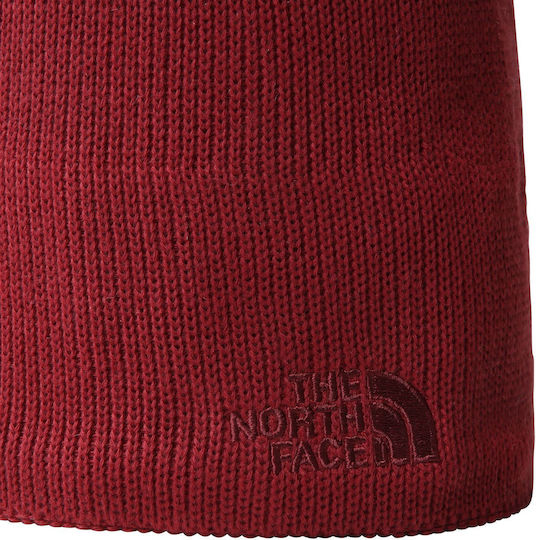Bones Recycled Beanie Unisex Beanie mit Rippstrick in Burgundisch Farbe