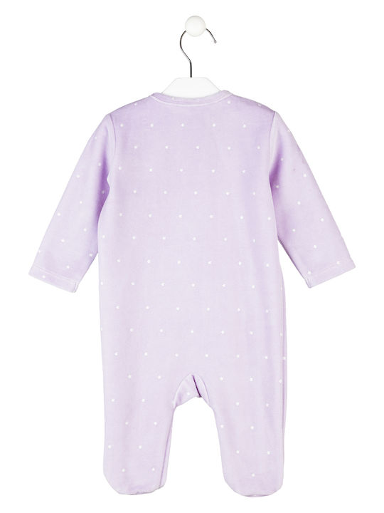 Losan Baby Bodysuit Set Long-Sleeved Velvet Lilac