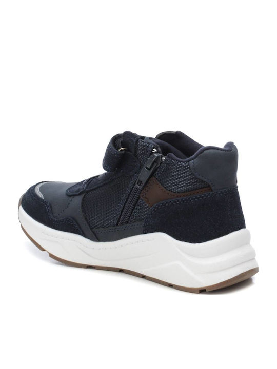 Παιδικά Sneakers High με Σκρατς Navy Μπλε