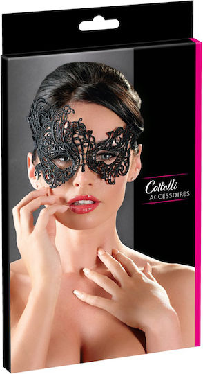 Cottelli Collection Venetian Tip BDSM Μάσκα σε Μαύρο Χρώμα
