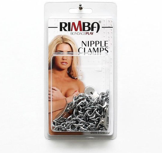 Rimba Nipple To Labia Clamps With Chain Щипки за Зърна в Сребрист Цвят
